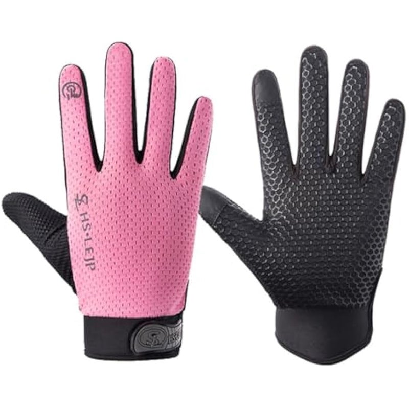 Full Finger Cycling Gloves Mountain Bike Gloves, Touchscreen MTB Gloves Racing Gloves Cycling Gloves for Men Bicycle Gloves Men & Women, Full Finger Workout Gloves - Image 1